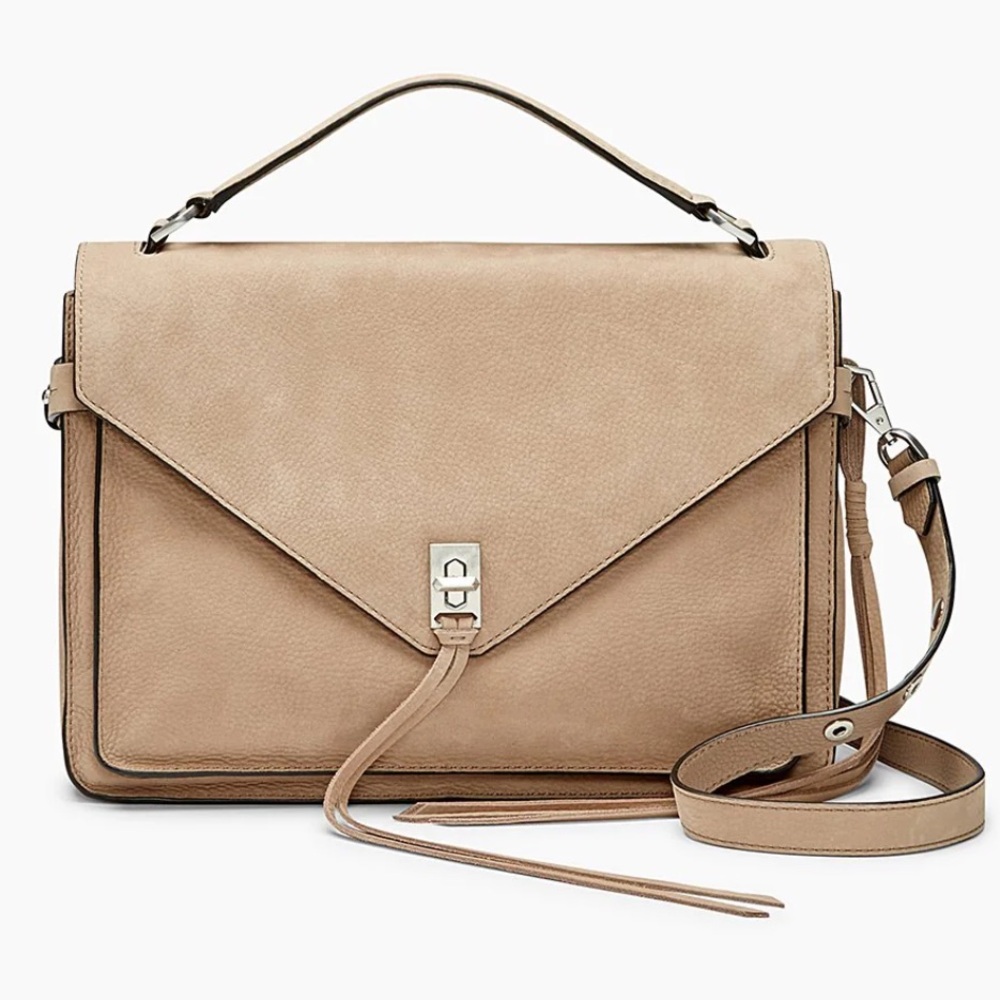 Rebecca Minkoff Grey Suede Large Darren Messenger Bag